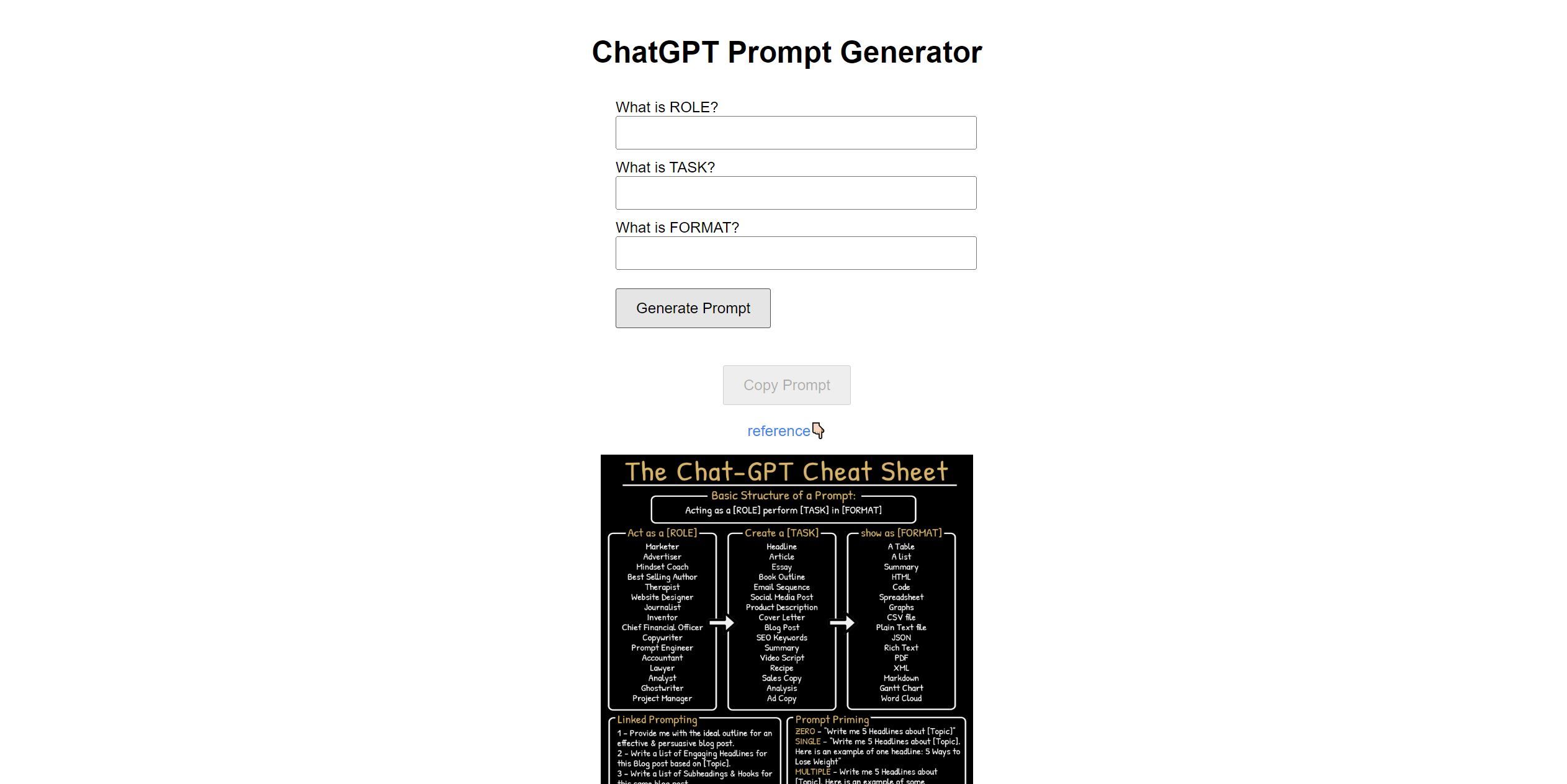 ChatGPT Prompt Generator