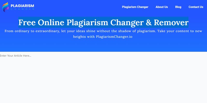Free Online Plagiarism  Remover