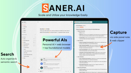 Saner.ai - Simple yet Powerful AI notetaking app