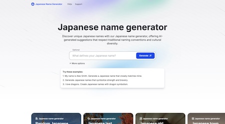 Japanese Name Generators